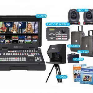 Datavideo EPB-3200A 12-Input SDI/HDMI switcher / 2 PTZ Cameras 20x Zoom / 17.3 inch Monitor / Teleprompter