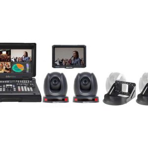Datavideo EZ STREAMING PACKAGE C-AT HDBaseT PTZ Camera Package/7in 4K Monitor/Streaming Studio