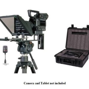 Datavideo TP300 PK TP300-B Prompter and Hard Case Kit for iPad/Android Tablets w Bluetooth/Wired Remote