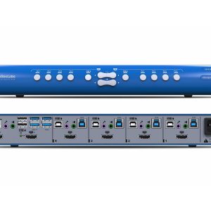 High Sec Labs SX42HU-N 4×2 HDMI Mini-Matrix KVM Switcher USB 3.0 / Dual Display / Analog Mic Speaker / 4K@30Hz