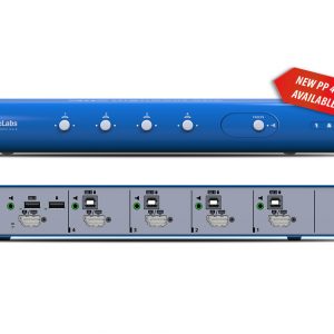 High Sec Labs SK41PH-4 Secure SH KVM Switch 4-Port DP/HDMI to DP/HDMI Video 4K 60Hz, PP 4.0