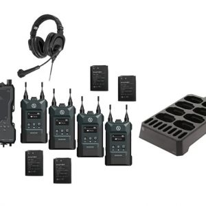 Hollyland HL-Solidcom M1-4B-DH Double-Ear Headset 4B / 1300ft Range / 8 Beltpacks Included