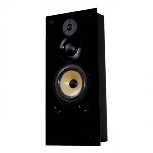 Induction Dynamics S1.8IW-BG S1.8 Single In-Wall Bookshelf Speaker/8in Kevlar Woofer/Black Gloss