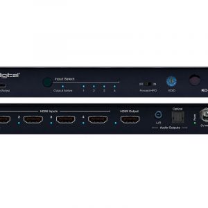 Key Digital KD-S4x1X-3 4x1 4K HDMI Switcher / Auto-Switching / Audio De-Embedding / HDR10 / HDCP2.2