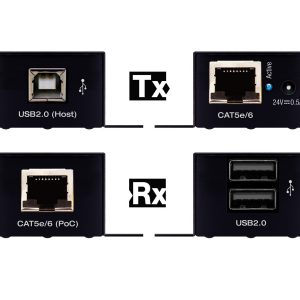 Key Digital KD-XUSB2 USB2.0 over CAT5e/6 50m Extender (Transmitter/Receiver) Kit