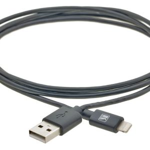 Kramer C-UA/LTN/BK-6 Apple USB Charging Cable w Lightning Connector/Black/6 ft