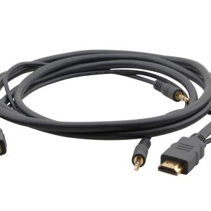 Kramer C-MHMA/MHMA-6 Hi-Speed HDMI Cable w Ethernet/3.5mm Stereo Audio – 6ft