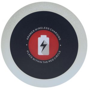 Kramer KWC-1(BC) In-Table Qi Wireless Charging Spot for Mobile Devices (Brushed Clear)