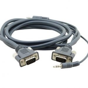 Kramer C-MGMA/MGMA-35 Molded 15-pin HD Male-Male Flexible Cable / 3.5mm Audio 35 ft