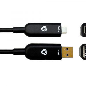 Kramer CLS-AOCU32/AC-25 USB-A to USB-C 10Gbps Optical Hybrid Cable / USB 3.2 Gen 2 / 25ft