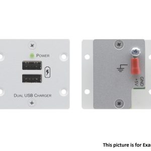 Kramer W-2UC(B) Wall Plate Dual 5V DC USB Charger Outlets/Black