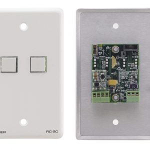 Kramer RC-2C 2-Button Backlit Control Keypad / Custom Label Caps / RS232 / IR