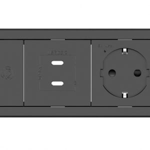 Kramer T-IN2-REC1 Baseline, In–Table elegant tabletop connectivity for 2 modules, Black Frame