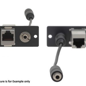 Kramer WA-45(B) Wall Plate Insert/3.5mm Stereo Audio and RJ-45/Black