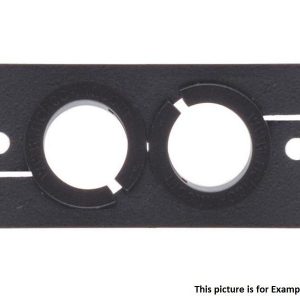 Kramer WCP-2(B) Wall Plate Insert/Dual Cable Pass-Through (9mm)/Black