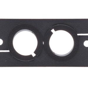 Kramer WCP-2(G) Wall Plate Insert – Dual Cable Pass-Through (9mm)/Gray