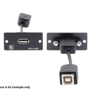 Kramer WU-AB(B) USB-A to USB-B Insert Wall Plate/Black