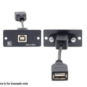 Kramer WU-BA(B) USB-B (F) to USB-A (F) Insert Wall Plate/Black