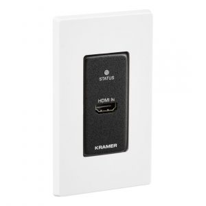Kramer WP-871XR/US(W/B) 4K HDR HDMI Wall Plate PoC Transmitter over Long-Reach DGKat 2.0 (US, White/Black)