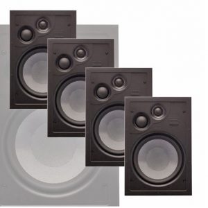 Phase Technology CI70X MP 8" 3-way Ceiling Speaker Master Pack / 4 Units / Paintable Grille / Quick Install
