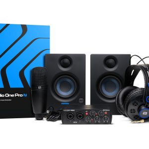 PreSonus AUDIOBOX 96K COMPLETE 2x2 USB-C 24-bit 96 kHz Audio Interface / 3.5-in Monitors / Cardioid Condenser Mic / Headphones