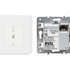 RDL EU-BTN21 Bluetooth Audio Input / Dante AES67 Network Interface / PoE / Stereo or Mono