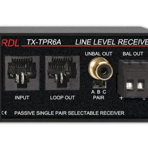 RDL TX-TPR6A Passive 1-Pair Extender (Receiver)/Format-A/balanced line output