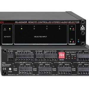 RDL RU-ASX4DR 4×1 Stereo Balanced Audio Switcher/Terminal Block