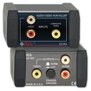 RDL EZ-HK3 Stereo Audio/Composite Video HUM KILLER