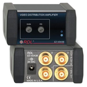 RDL EZ-VDA3B 1X3 BNC NTSC/PAL Video Distribution Amplifier