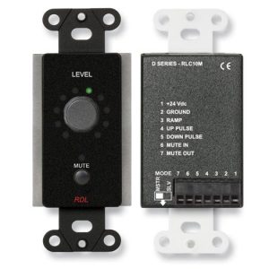 RDL DB-RLC10M Remote Level Control with Muting/Rotary Optical Encoder/Black