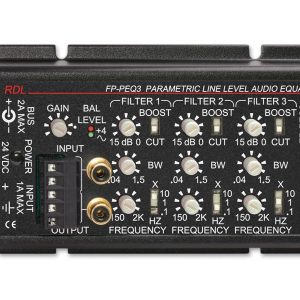 RDL FP-PEQ3 3 Band Parametric Equalizer – Terminals/Phono Jacks