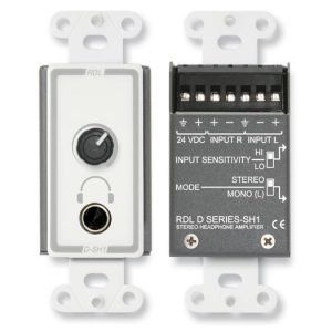 RDL D-SH1 Stereo Headphone Amplifier/Decora panel with user level control