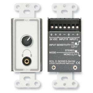 RDL D-SH1M Stereo Headphone Amplifier/Decora panel with Mini-Jack