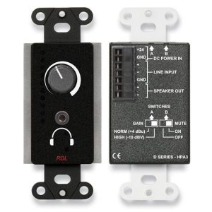 RDL DB-HPA3 3.5 Watt Audio Power and Headphone Amplifier/Black