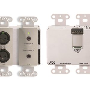 RDL DDS-BN31 4×4 Wall-Mounted Bi-Directional Mic/Line Dante Interface