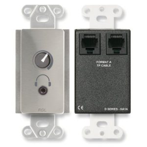 RDL DS-HA1A Format-A Stereo Headphone Amplifier/Stainless Steel