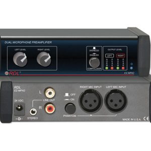 RDL EZ-MPA2X Dual Microphone Preamplifier / Stereo Output / Switchable Phantom / Compression