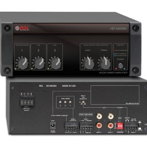 RDL HD-MA35AX 35W Mixer Amplifier / 2-Zone Class D / VCA Remote / VOX Ducking / 24V PSU