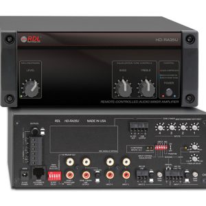 RDL HD-RA35UX 35W Mixer Amplifier / Class D / Paging VOX Ducking / Dual Zone / 24V PSU