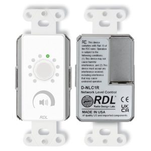 RDL D-NLC1R Rotary Network Volume Control / LED Ring / PoE / 0-64 dB / Push Mute