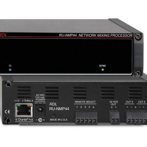 RDL RU-NMP44 Network Mixing Processor - 6 Virtual Mixers / 4 Dante Inputs / 4 Dante Outputs / 2 Analog Outs / PoE