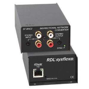 RDL SF-BNC2 Bidirectional Unbalanced Stereo Audio Network Interface