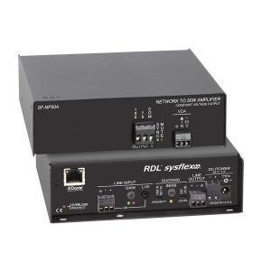 RDL SF-NP50AX 50W Dante to 70/100V Audio Amplifier (Export Model/No Power Cord)