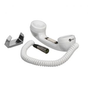 RTS HS-6000 Telephone Style Push-to-Talk Handset With Metal Hanger Bracket, black