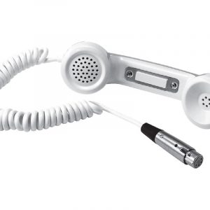 RTS HS-6A (WHITE) Telephone-Style Intercom Handset/Push-to-Talk/Coiled Cable