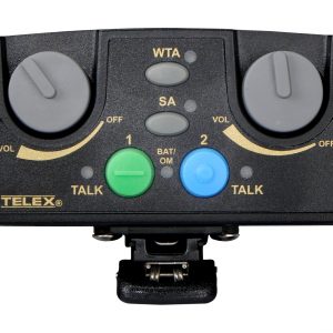 RTS TR-82N-FER UHF Beltpack 2-Channel Band FE Dual-Listen LCD RF Meter Auto Headset Mic Sense