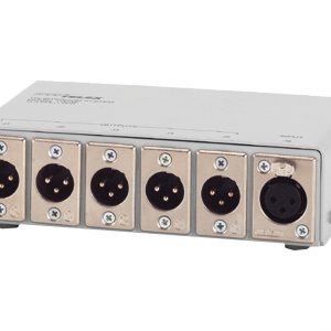 RTS TW-5W 1×5 2-Channel Passive 3-Pin XLR Splitter / Rugged Metal Box