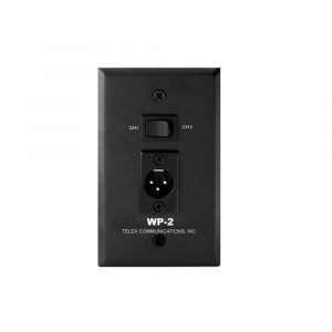 RTS WP-2 1CH wall plate with 2CH switch-male XLR-3