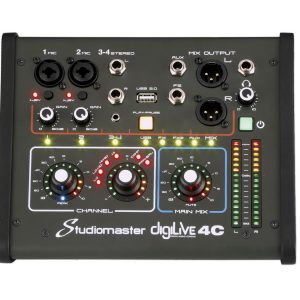 Studiomaster DigiLive 04C 4-Channel Analog Digital Mixing Console